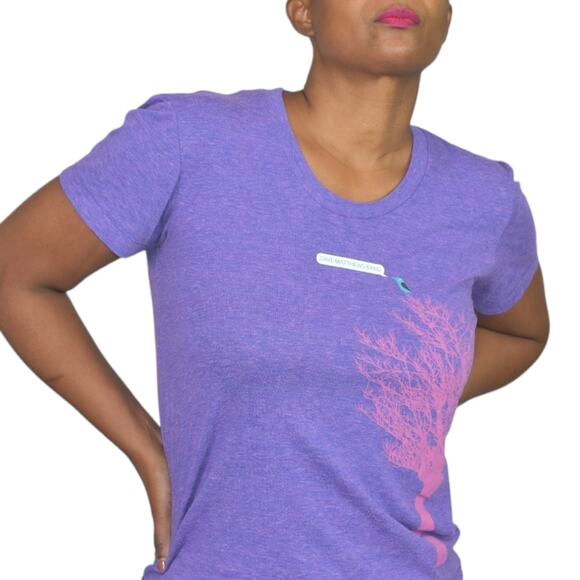 Dave Matthews Band Tee Purple Bird Tree TShirt Rock DMB American Apparel Small - Picture 10 of 13